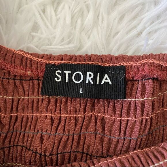 Storia Mauve Pink Stretch Bodycon Mini Sundress with Tie Straps Size L - Picture 5 of 9